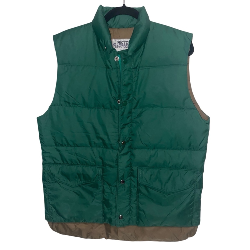 Vintage Retco Vest Mens Medium Goose Down Puffer Zip Snap Gorpcore Outdoor